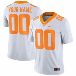 Alternative view of Custom Tennessee Volunteers Football White Away Game Jersey - All Stitched