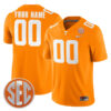 Custom Tennessee Volunteers Football Orange Home Game Jersey - All Stitched