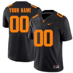 Alternative view of Custom Tennessee Volunteers Football Black Alternate Game Jersey - All Stitched