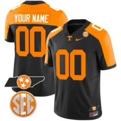 Custom Tennessee Volunteers Football Black Orange Vapor F.U.S.E Limited Jersey - All Stitched