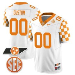 Custom Tennessee Volunteers Football Checkerboard White Vapor F.U.S.E Limited Jersey - All Stitched