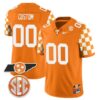 Custom Tennessee Volunteers Football Checkerboard Orange Vapor F.U.S.E Limited Jersey - All Stitched