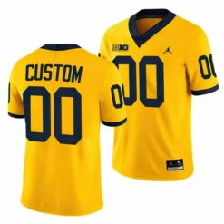Custom Michigan Wolverines Football Maize Alternate Game Jersey - All Stitched