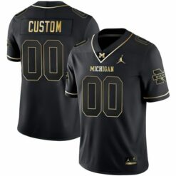 Custom Michigan Wolverines Football Black Limited Jersey - All Stitched