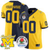 Custom Michigan Wolverines Football 2024 Rose Bowl Split Jersey - All Stitched