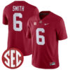 DeVonta Smith Alabama Crimson Tide Football Crimson Home Game Jersey - All Stitched