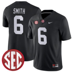 DeVonta Smith Alabama Crimson Tide Football Black Alternate Game Jersey - All Stitched