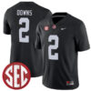 Caleb Downs Alabama Crimson Tide Football Black Alternate Game Jersey - All Stitched