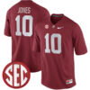 Mac Jones Alabama Crimson Tide Football Crimson Alumni Jersey - All Stitched