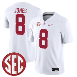 Julio Jones Alabama Crimson Tide Football White Away Game Jersey - All Stitched