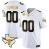 Custom Texas Longhorns Football White Gold Jersey - All Stitched