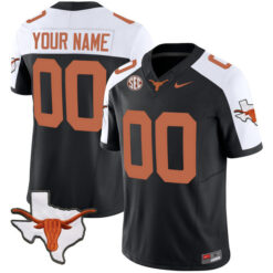 Custom Texas Longhorns Football Alternate Black Vapor F.U.S.E Limited Jersey - All Stitched