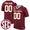 Custom Oklahoma Sooners Football Legend Crimson Jersey - All Stitched