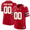 Custom Ohio State Buckeyes Football Gold Version Red Jersey - All Stitched