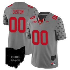 Custom Ohio State Buckeyes Football Ohio Concept Grey Jersey - All Stitched