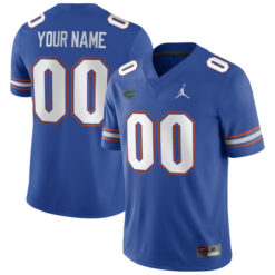 Alternative view of Custom Florida Gators Football Royal Blue Home Jersey - All Stitched