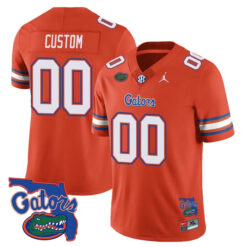 Alternative view of Custom Florida Gators Football Orange Vapor F.U.S.E Limited Jersey - All Stitched