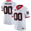 Custom Georgia Bulldogs Football White Away Jersey - All Stitched