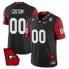 Custom Georgia Bulldogs Football Georgia Map Black Jersey - All Stitched