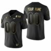 Custom Georgia Bulldogs Football Black Gold Jersey - All Stitched