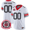 Custom Georgia Bulldogs Football 40th NC Anniversary White Jersey - All Stitched
