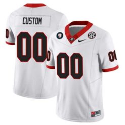 Custom Georgia Bulldogs Football White Vapor F.U.S.E Limited Jersey - All Stitched