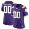 Custom LSU Tigers Football Purple Home Jersey - All Stitched