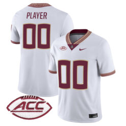 Custom Florida State Seminoles Football White Away Jersey - All Stitched