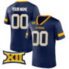 Custom West Virginia Mountaineers Football Navy Kickoff Jersey - All Stitched