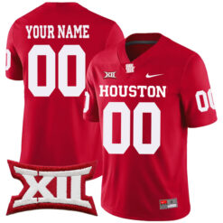 Custom Houston Cougars Football Red Home Jersey - All Stitched