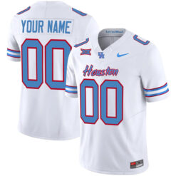 Custom Houston Cougars Football White Oilers-inspired Jersey - All Stitched