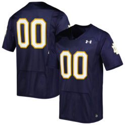 Custom Notre Dame Fighting Irish Football Navy Home Jersey - All Stitched