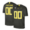 Custom Oregon Ducks Football Black Alternate Jersey - All Stitched