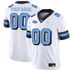 Custom North Carolina Tar Heels Football White Retro Game Jersey - All Stitched