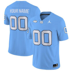 Custom North Carolina Tar Heels Football Carolina Blue Vapor F.U.S.E Limited Jersey - All Stitched