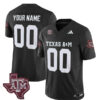 Custom Texas A&M Aggies Football Black Vapor F.U.S.E Limited Jersey - All Stitched