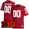 Custom Nebraska Cornhuskers Football Scarlet Premier Jersey - All Stitched