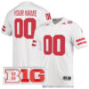 Custom Nebraska Cornhuskers Football White Premier Jersey - All Stitched