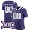 Custom TCU Horned Frogs Football Purple Game Jersey - All Stitched