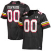 Custom Maryland Terrapins Football Black Alternate Jersey - All Stitched