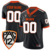 Custom Oregon State Beavers Football Black Home Game Jersey - All Stitched