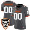 Custom Oregon State Beavers Football Grey Alternate Game Jersey - All Stitched