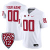 Custom Washington State Cougars Football White Away Game Jersey - All Stitched