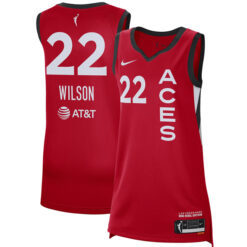 A'ja Wilson Las Vegas Aces Red Rebel Jersey - All Stitched