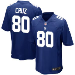 Victor Cruz New York Giants Royal Home Game Jersey - All Stitched
