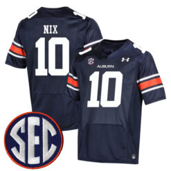 Bo Nix Auburn Tigers Football Navy Home Jersey - All Stitched
