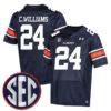Cadillac Williams Auburn Tigers Football Navy Home Jersey - All Stitched