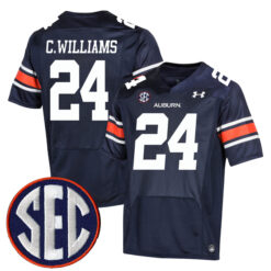 Cadillac Williams Auburn Tigers Football Navy Home Jersey - All Stitched