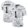 Sauce Gardner New York Jets 2024 Salute To Service Arctic Camo Jersey - All Stitched