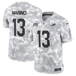 Dan Marino Miami Dolphins 2024 Salute To Service Arctic Camo Jersey - All Stitched